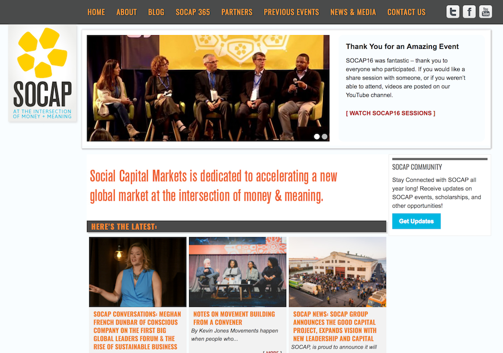 Socap 社会的インパクト投資の国際会議SOCAPが新たなイニシアチブ「The Good Capital Project」を立ち上げ | inquire.jp